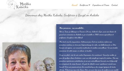 Création de site Internet  Martha Kubecka sculptrice à Burzet en Ardèche 