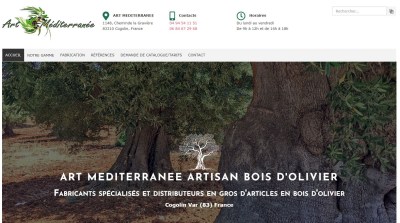 Création de site Internet à Cogolin (Var) Catalogue en ligne d'articles en bois d'olivier