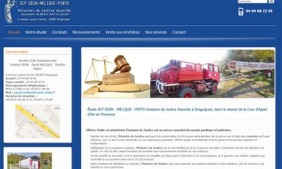 Création de site Internet à Draguignan: Étude Odin Melique Pinto Huissiers de Justice associés à Draguignan Fréjus Var. Constat - Recouvrement - Vente aux enchères publiques.