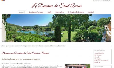 Création de site Internet à Trans en Provence Gîtes et locations de vacances de charme dans le Var (83) , Domaine de Saint Amour locations de vacances en Provence avec piscine et parc privé. 