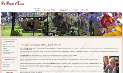Création de site Internet à Vidauban Gîtes ou Chambre d'Hôtes dans le Var (83) à Vidauban, La Bastide d'Einesi