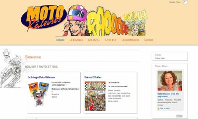 Création de site Internet pour une bande dessinée: Moto, Moto Râleuses une BD pour les motards et pour toutes et tous
