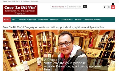 Création de site Internet à Draguignan: Vente en ligne et à Draguignan au meilleur prix de vins (bouteilles, Bibs, Cubi) de bières, "Maison du Whisky", épicerie fine, caviar, dégustation et animations.